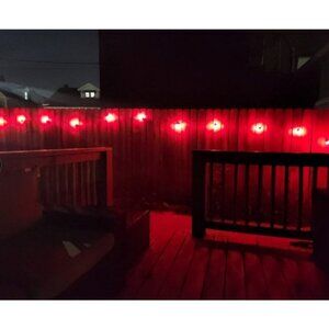 Outdoor String Lights with 15 Dimmable RGBIC LED Bulbs, 48ft IP65 Waterproof